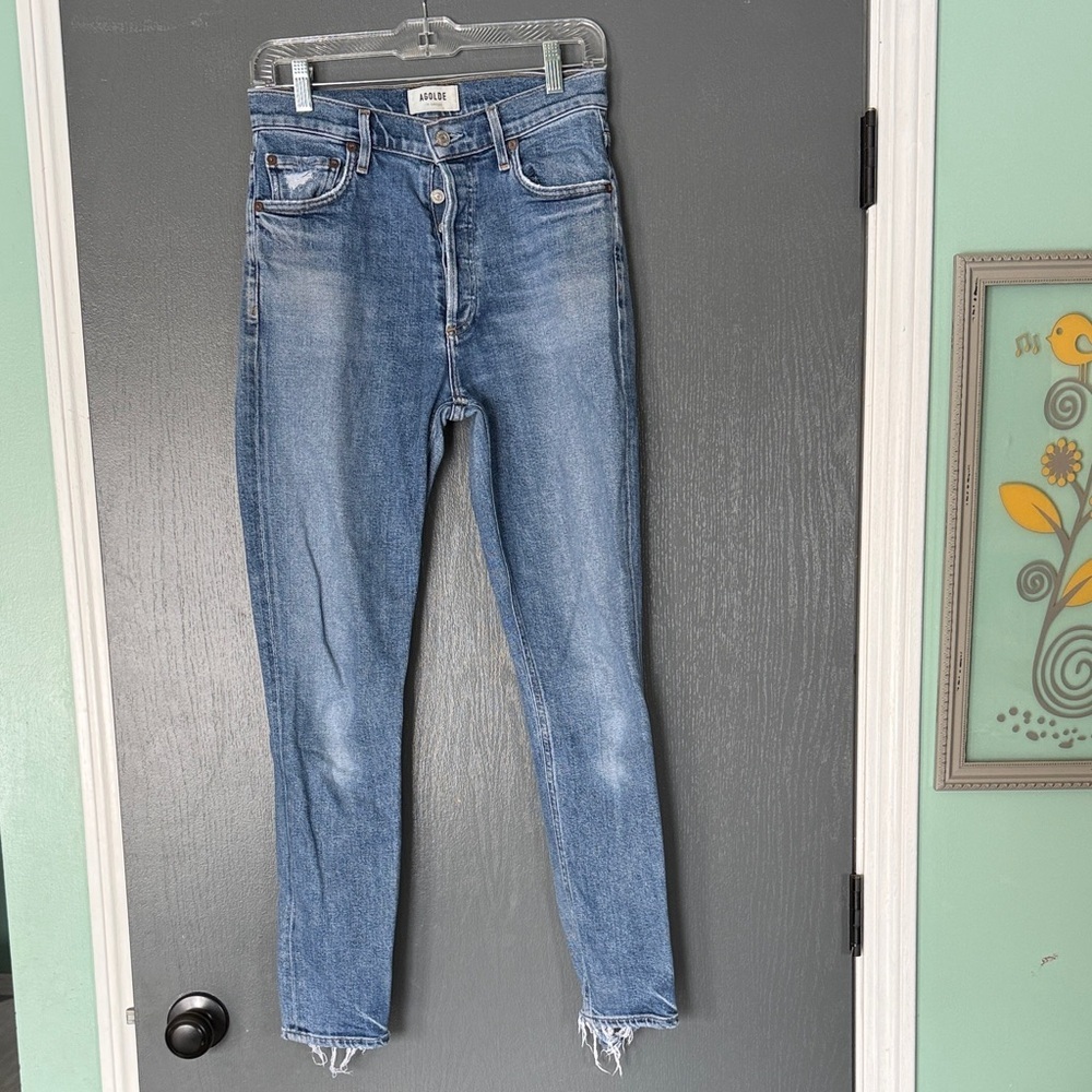 Agolde Women's Medium Blue Skinny Jeans
